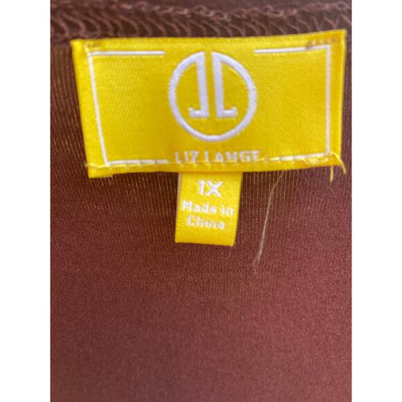 LIZ LANGE Jacket Cardigan Brown Plus SZ 1X C100145 - Picture 3 of 3